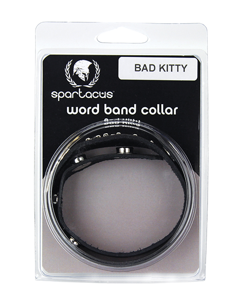 Spartacus BAD KITTY Leather Collar - Black