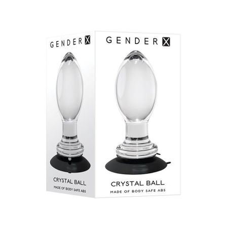 Gender X Crystal Ball Plug w/Suction Cup - Clear